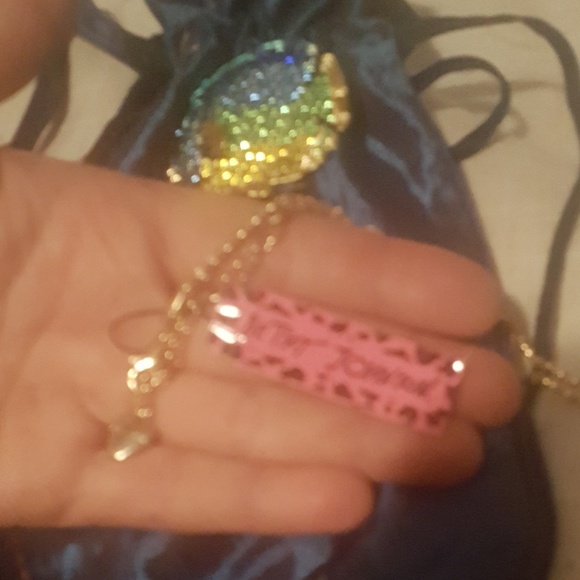 Sale💖NWT Betsey Johnson Crystal Blue Set+Handmade Bag - Picture 3 of 8